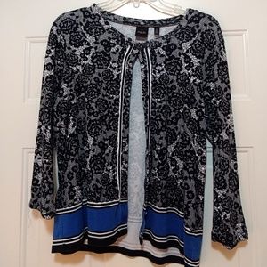 Flower print sweater